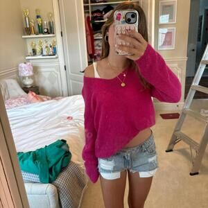 Massimo Dutti Women's Pink Jumper